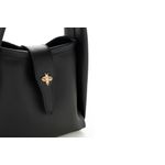 Fashion, accesorii si bijuterii - Femei - Accesorii femei - Genti si rucsacuri femei - Geanta de umar, Lucky Bees, piele polivinilica, negru, 25x13x19 cm - Infinity.ro