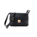 Fashion, accesorii si bijuterii - Femei - Accesorii femei - Genti si rucsacuri femei - Geanta crossbody, Lucky Bees, piele polivinilica, negru si albastru, 25x9x17 cm - Infinity.ro