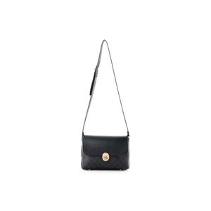 Geanta crossbody, Lucky Bees, piele polivinilica, negru si albastru, 25x9x17 cm