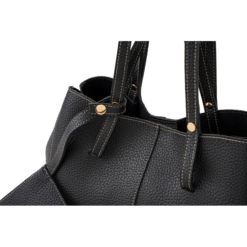 Fashion, accesorii si bijuterii - Femei - Accesorii femei - Genti si rucsacuri femei - Geanta de umar, Lucky Bees, dama, negru, 28x13x22 cm, piele polivinil - Infinity.ro