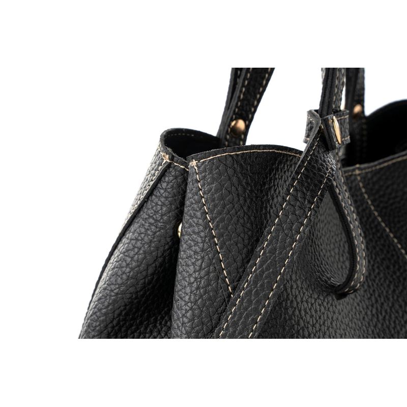 Fashion, accesorii si bijuterii - Femei - Accesorii femei - Genti si rucsacuri femei - Geanta de umar, Lucky Bees, dama, negru, 28x13x22 cm, piele polivinil - Infinity.ro