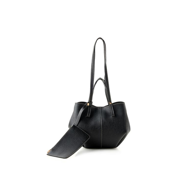 Fashion, accesorii si bijuterii - Femei - Accesorii femei - Genti si rucsacuri femei - Geanta de umar, Lucky Bees, dama, negru, 28x13x22 cm, piele polivinil - Infinity.ro