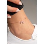 Fashion, accesorii si bijuterii - Femei - Bijuterii femei - Bratari femei - Bratara de glezna, Heliophilia, argint 925, rose gold, 22+4 cm, zirconiu, 938ELS1159 - Infinity.ro