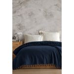 Casa si Gradina - Textile si covoare - Pături și cuverturi - Cuverturi - Cuvertura, L'essentiel Maison, albastru marin, 200x220 cm, 100% bumbac reciclat - Infinity.ro