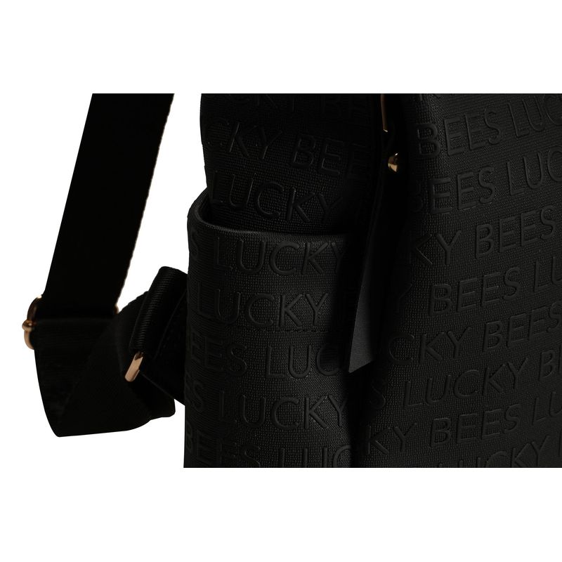 Fashion, accesorii si bijuterii - Femei - Accesorii femei - Genti si rucsacuri femei - Rucsac, Lucky Bees, piele polivinilica, negru, 34x13x35 cm - Infinity.ro