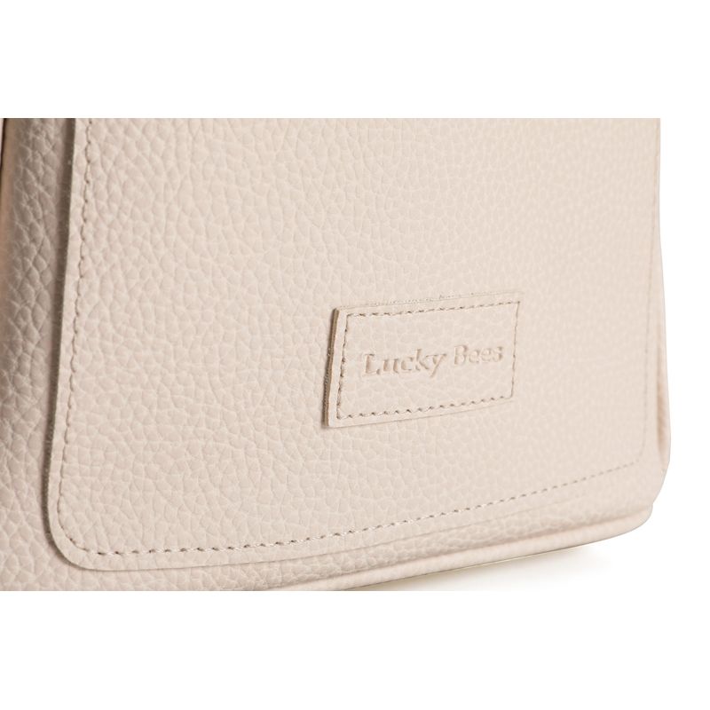 Fashion, accesorii si bijuterii - Femei - Accesorii femei - Genti si rucsacuri femei - Rucsac, Lucky Bees, crem, 26x14x30 cm, piele polivinilica - Infinity.ro