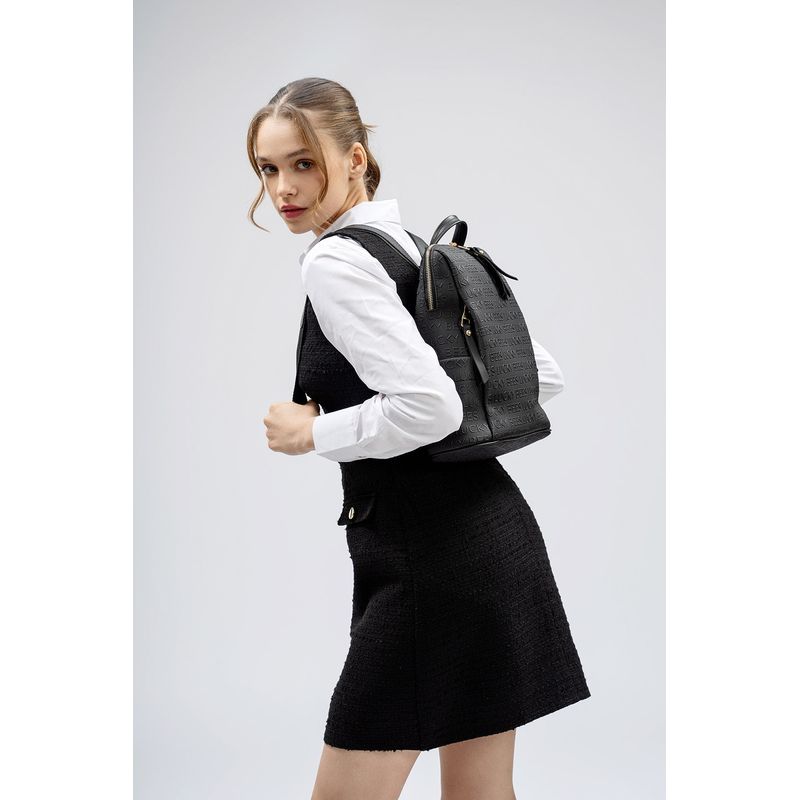 Fashion, accesorii si bijuterii - Femei - Accesorii femei - Genti si rucsacuri femei - Rucsac, Lucky Bees, piele polivinilica, negru, 34x13x35 cm - Infinity.ro