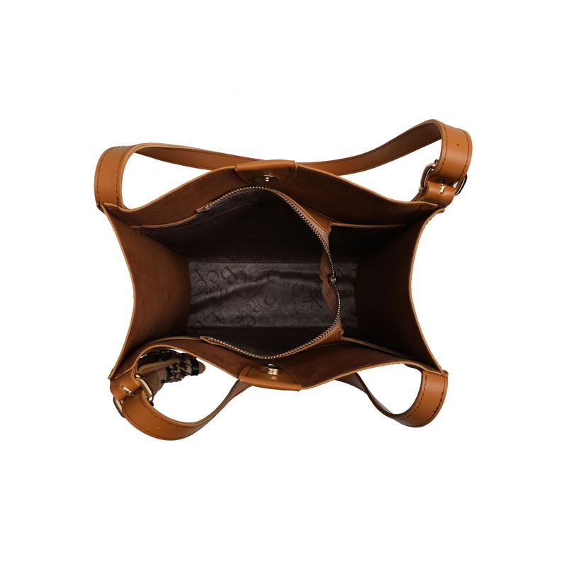 Fashion, accesorii si bijuterii - Femei - Accesorii femei - Genti si rucsacuri femei - Geanta tote, Lucky Bees, piele polivinilica, mustar, 28x10x31 cm - Infinity.ro