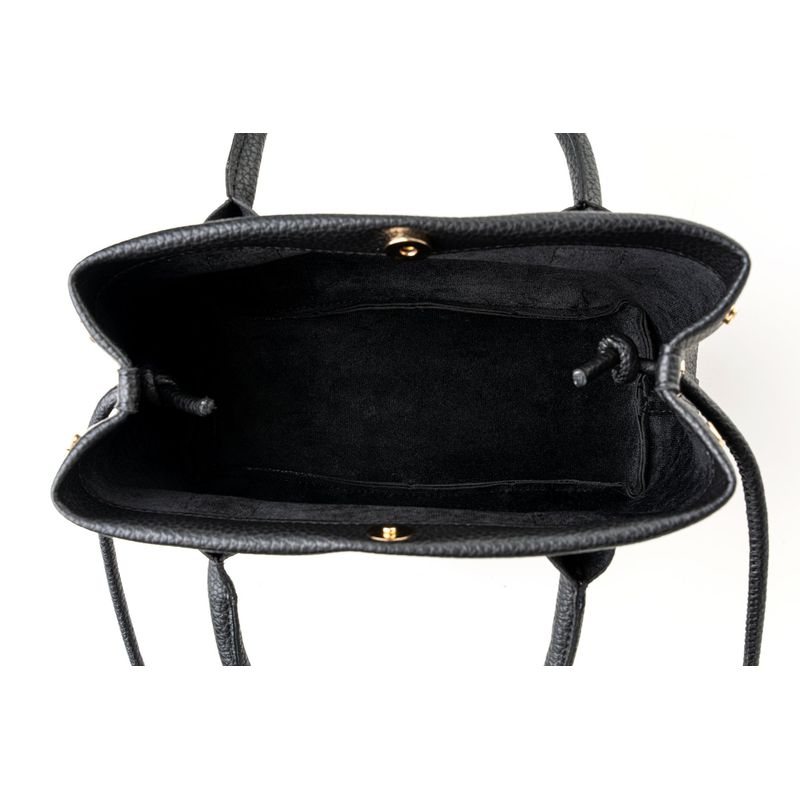 Fashion, accesorii si bijuterii - Femei - Accesorii femei - Genti si rucsacuri femei - Geanta de umar, Lucky Bees, piele ecologica, negru, 28x10x17 cm - Infinity.ro