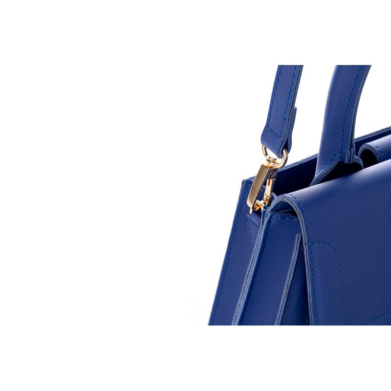 Fashion, accesorii si bijuterii - Femei - Accesorii femei - Genti si rucsacuri femei - Geanta de mana, Lucky Bees, dama, albastru sax, 26x7x16 cm, piele polivinilica - Infinity.ro