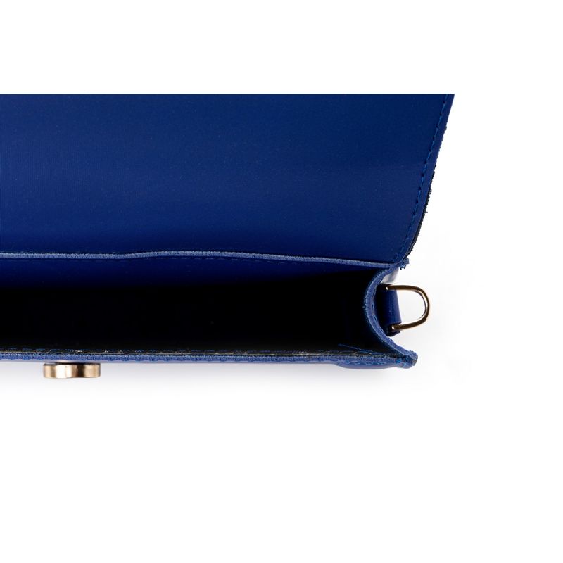 Fashion, accesorii si bijuterii - Femei - Accesorii femei - Genti si rucsacuri femei - Geanta de mana, Lucky Bees, dama, albastru sax, 26x7x16 cm, piele polivinilica - Infinity.ro