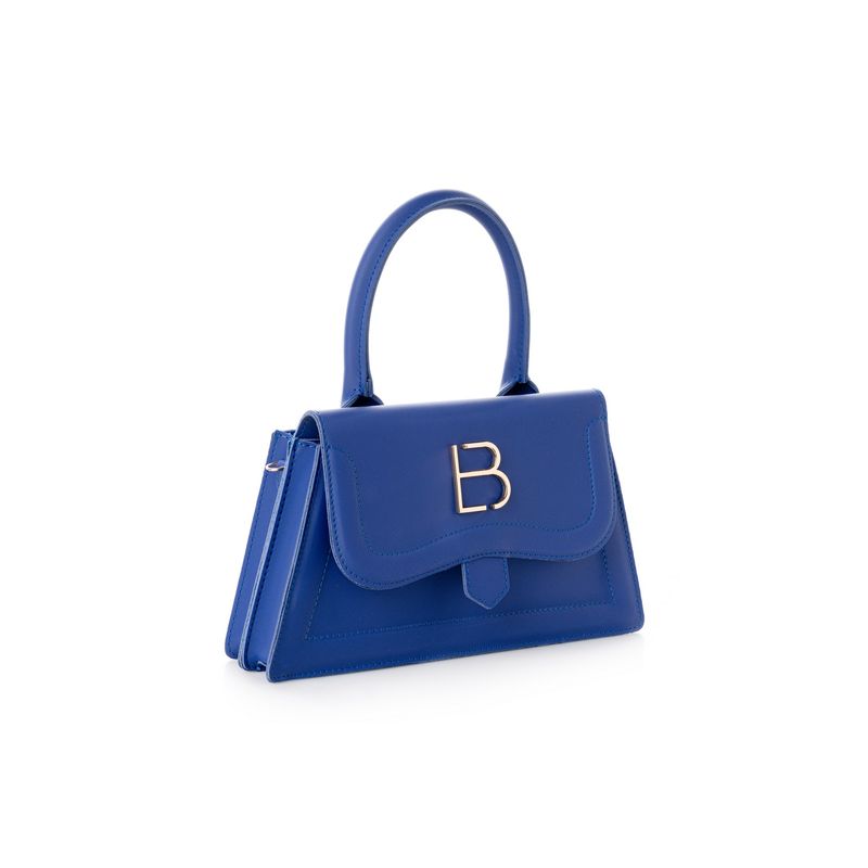 Fashion, accesorii si bijuterii - Femei - Accesorii femei - Genti si rucsacuri femei - Geanta de mana, Lucky Bees, dama, albastru sax, 26x7x16 cm, piele polivinilica - Infinity.ro