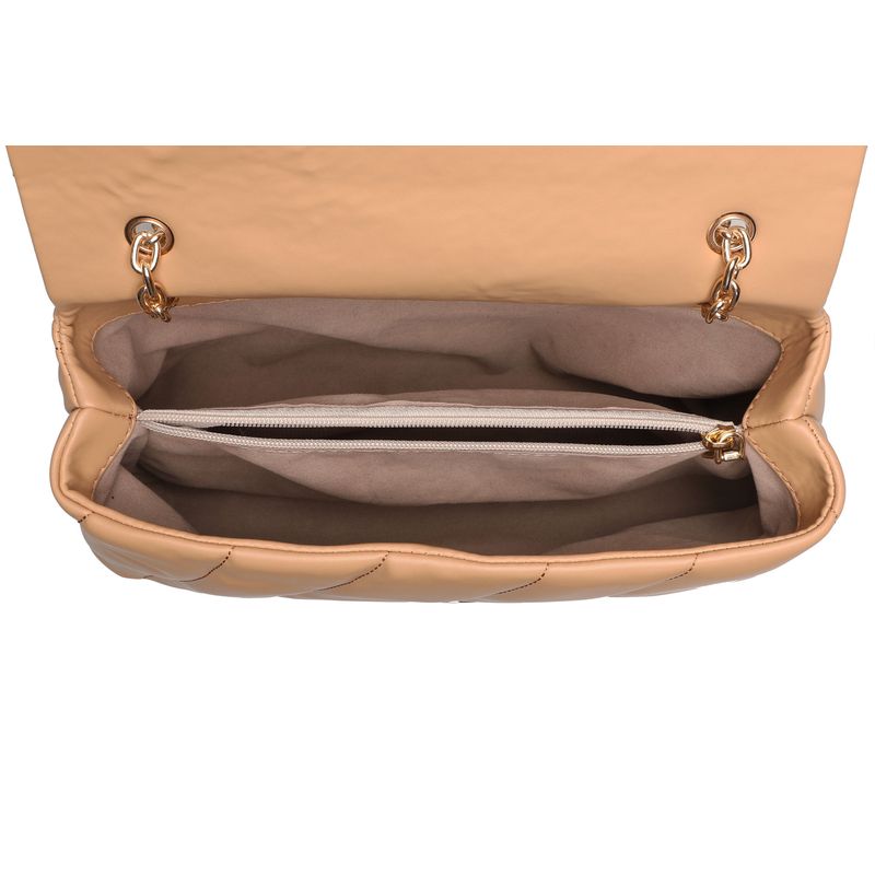 Fashion, accesorii si bijuterii - Femei - Accesorii femei - Genti si rucsacuri femei - Geanta de umar, Lucky Bees, piele sintetica, camel, 31x10x19 cm - Infinity.ro