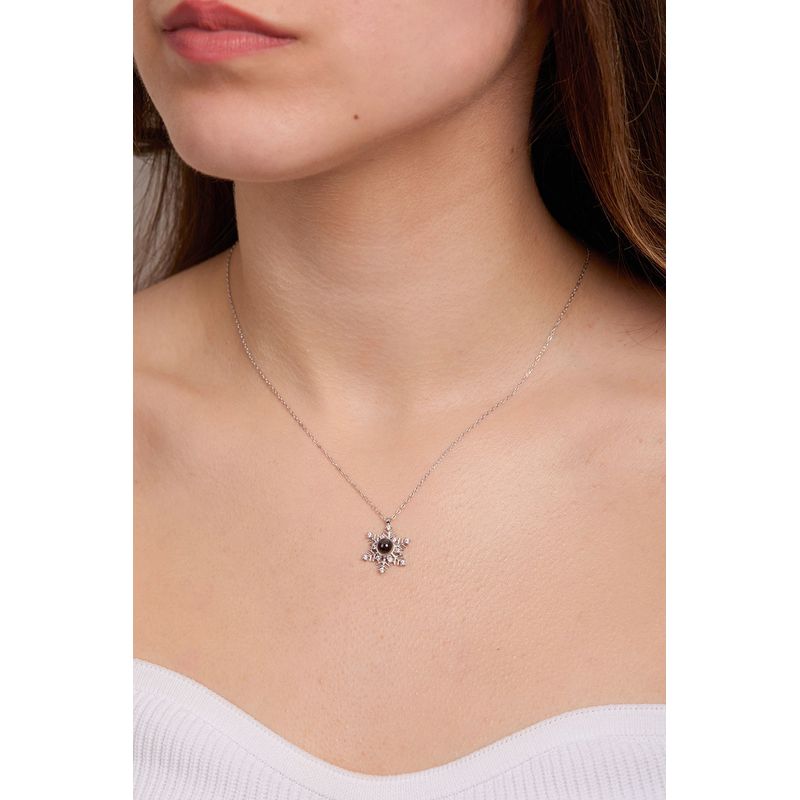 Fashion, accesorii si bijuterii - Femei - Bijuterii femei - Coliere femei - Colier, Heliophilia, argint 925, argintiu, lungime lant 42+5 cm, diametru pandantiv 1,5 cm, 757ELS2152 - Infinity.ro