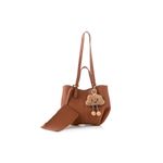 Fashion, accesorii si bijuterii - Femei - Accesorii femei - Genti si rucsacuri femei - Geanta de umar, Lucky Bees, dama, bronz, 28x13x22 cm, piele sintetica - Infinity.ro