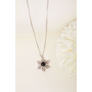 Colier, Heliophilia, argint 925, argintiu, lungime lant 42+5 cm, diametru pandantiv 1,5 cm, 757ELS2152