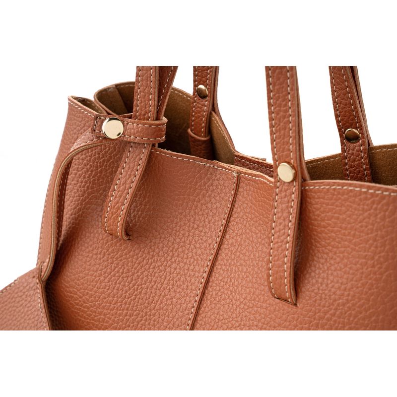 Fashion, accesorii si bijuterii - Femei - Accesorii femei - Genti si rucsacuri femei - Geanta de umar, Lucky Bees, dama, bronz, 28x13x22 cm, piele sintetica - Infinity.ro