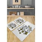 Casa si Gradina - Textile si covoare - Covoare - Covorase baie - Set covorase de baie, L'essentiel Maison, multicolor, 60x100 cm + 2x50x60 cm, 100% poliester, antiderapant, antibacterian, 359CHL3275 - Infinity.ro