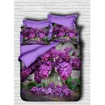 Casa si Gradina - Textile si covoare - Lenjerii de pat - Seturi de lenjerie - Set lenjerie pat dublu, L'essentiel Maison, violet si verde, 200x220 cm, microsatin poliester si bumbac, imprimare 3d - Infinity.ro