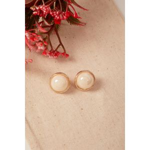 Cercei, Heliophilia, femei, auriu, metal, diametru 17.8 mm