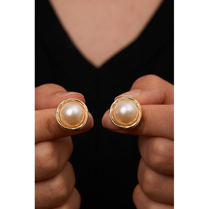 Fashion, accesorii si bijuterii - Femei - Bijuterii femei - Cercei femei - Cercei, Heliophilia, femei, auriu, metal, diametru 17.8 mm - Infinity.ro