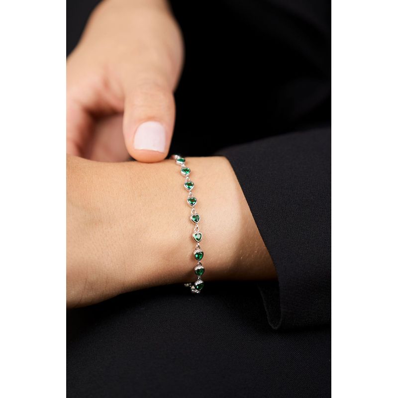 Fashion, accesorii si bijuterii - Femei - Bijuterii femei - Bratari femei - Bratara, Heliophilia, femei, argint 925, verde, marime universala, 757ELS1602 - Infinity.ro