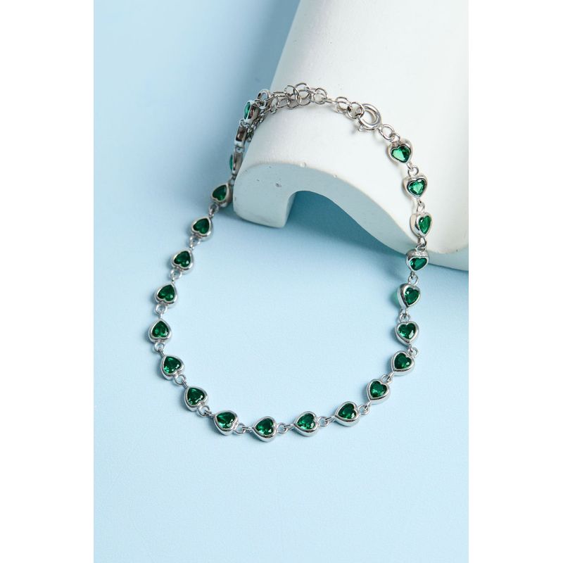 Fashion, accesorii si bijuterii - Femei - Bijuterii femei - Bratari femei - Bratara, Heliophilia, femei, argint 925, verde, marime universala, 757ELS1602 - Infinity.ro