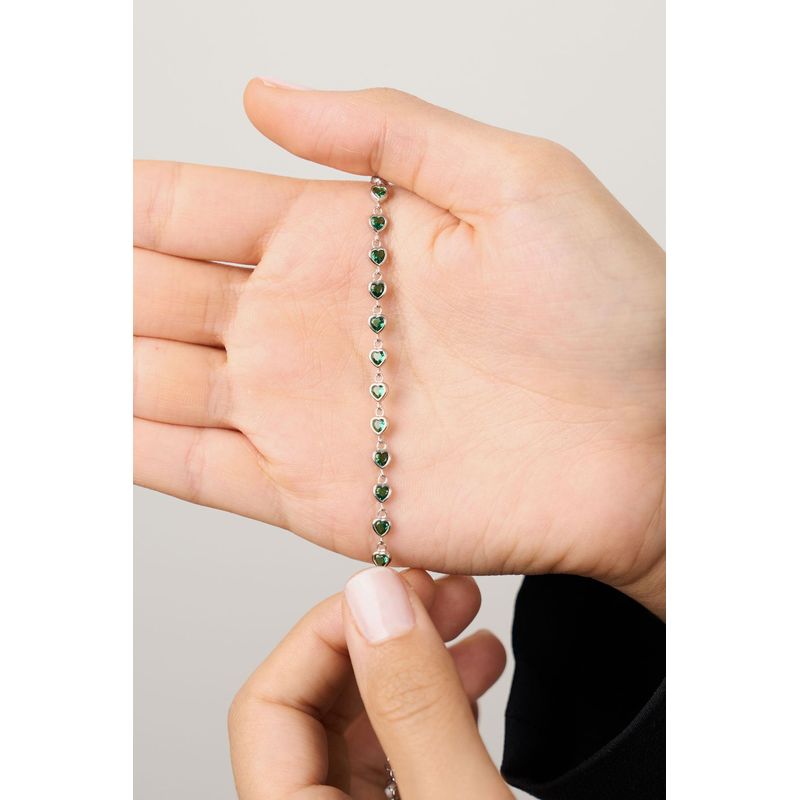 Fashion, accesorii si bijuterii - Femei - Bijuterii femei - Bratari femei - Bratara, Heliophilia, femei, argint 925, verde, marime universala, 757ELS1602 - Infinity.ro