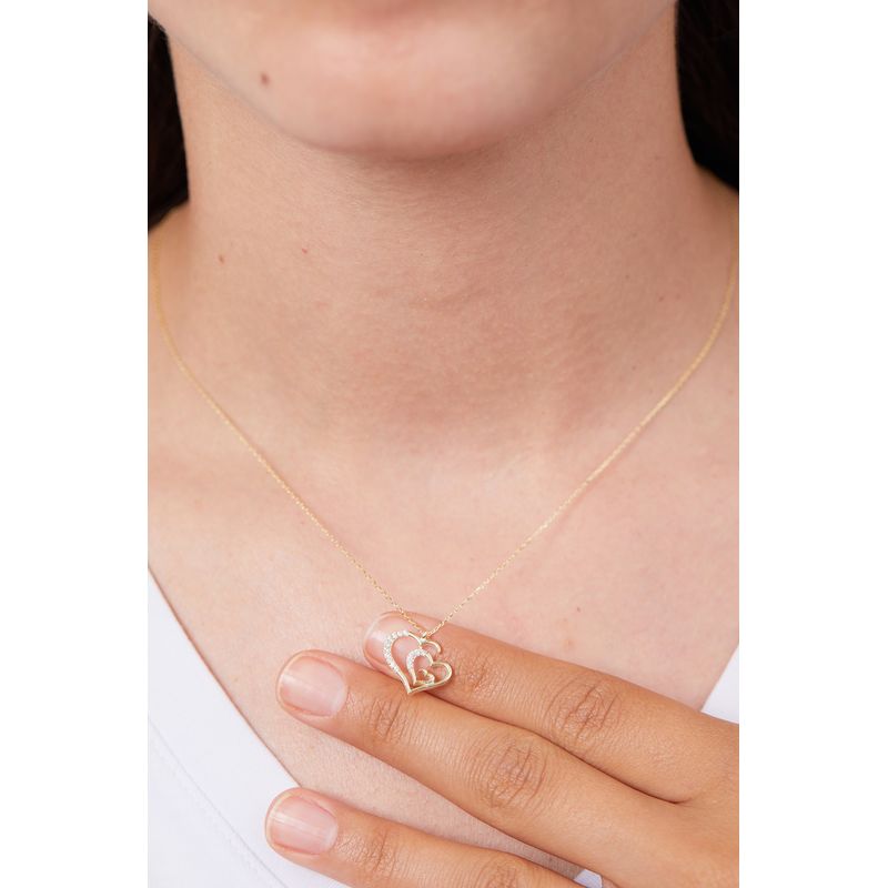 Fashion, accesorii si bijuterii - Femei - Bijuterii femei - Coliere femei - Colier, Heliophilia, femei, auriu, argint 925, zirconiu, 757ELS2209 - Infinity.ro