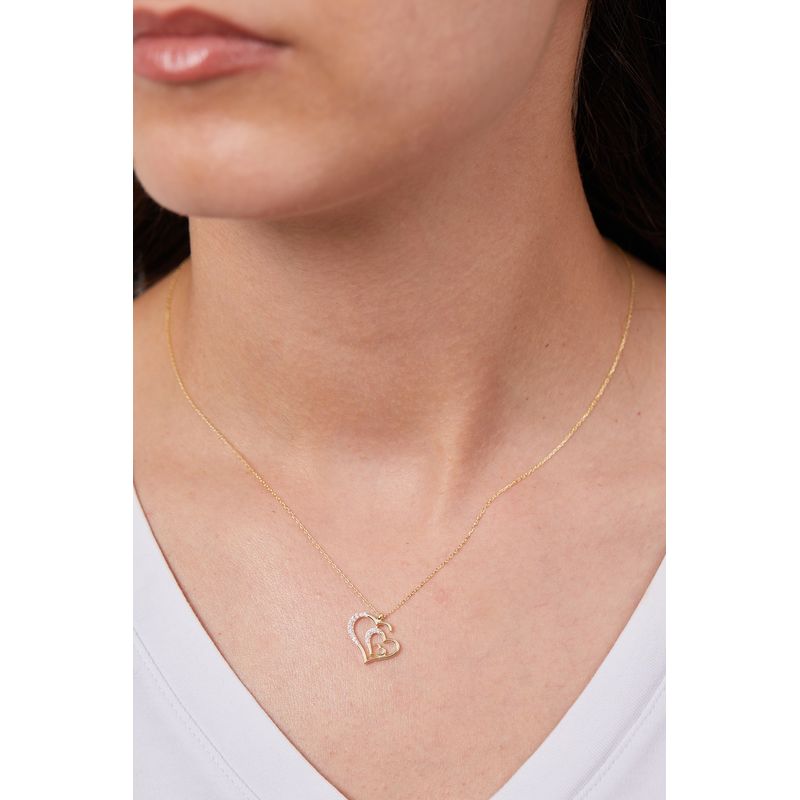 Fashion, accesorii si bijuterii - Femei - Bijuterii femei - Coliere femei - Colier, Heliophilia, femei, auriu, argint 925, zirconiu, 757ELS2209 - Infinity.ro