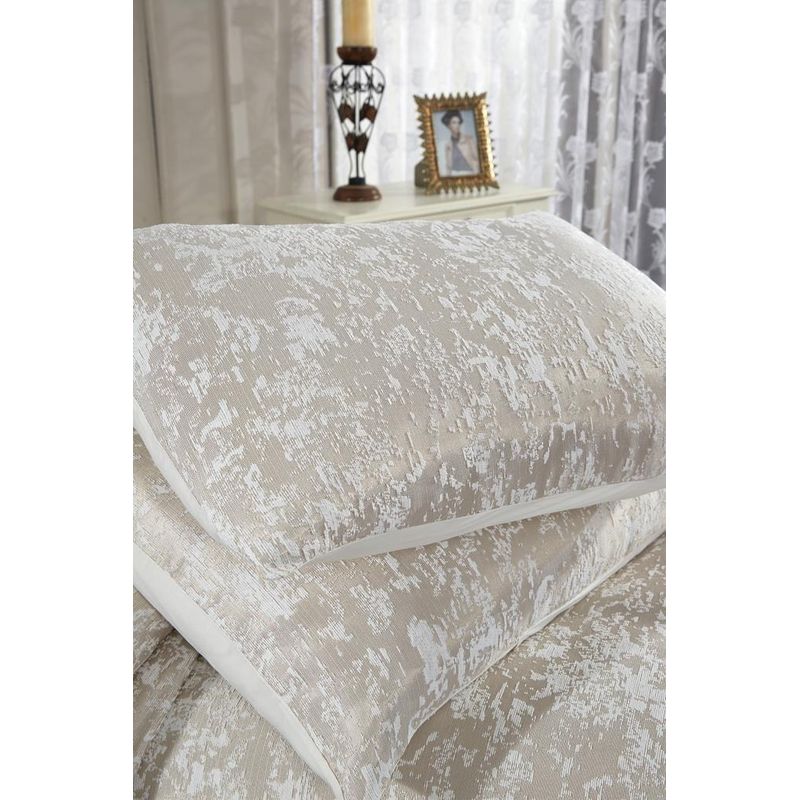 Casa si Gradina - Textile si covoare - Pături și cuverturi - Cuverturi - Set cuvertura pat dublu, L'essentiel Maison, cappucino, 230x240 cm, 100% bumbac, jacquard, 773NVA1209 - Infinity.ro