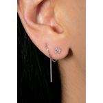 Fashion, accesorii si bijuterii - Femei - Bijuterii femei - Cercei femei - Cercei, Heliophilia, argint 925, argintiu, lungime lant 3 cm, diametru 6 mm, design threader - Infinity.ro