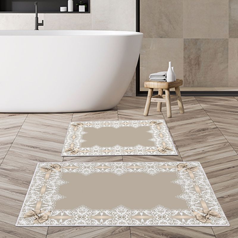 Casa si Gradina - Textile si covoare - Covoare - Covorase baie - Set covorase baie, L'essentiel Maison, multicolor, 50x60 cm si 60x100 cm, 100% poliester, antiderapant, antibacterian, 299ANR1601 - Infinity.ro