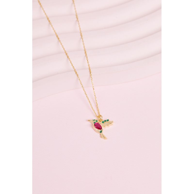 Fashion, accesorii si bijuterii - Femei - Bijuterii femei - Coliere femei - Colier, Heliophilia, argint 925, auriu, zirconiu, unisex, marime universala - Infinity.ro