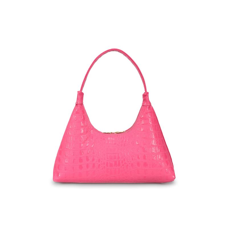 Fashion, accesorii si bijuterii - Femei - Accesorii femei - Genti si rucsacuri femei - Geanta de umar, Lucky Bees, dama, fucsia, 37x6x20 cm, piele ecologica - Infinity.ro