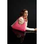 Fashion, accesorii si bijuterii - Femei - Accesorii femei - Genti si rucsacuri femei - Geanta de umar, Lucky Bees, dama, fucsia, 37x6x20 cm, piele ecologica - Infinity.ro