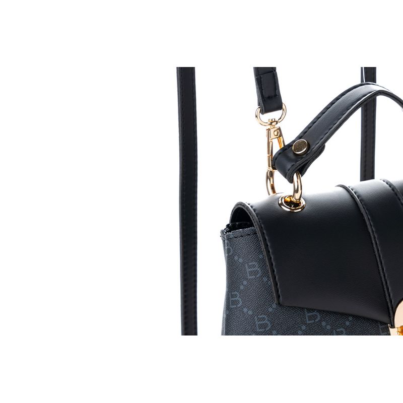 Fashion, accesorii si bijuterii - Femei - Accesorii femei - Genti si rucsacuri femei - Rucsac, Lucky Bees, piele ecologica, negru, 20x10x23 cm, 671LKB1710 - Infinity.ro