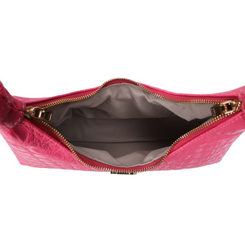 Fashion, accesorii si bijuterii - Femei - Accesorii femei - Genti si rucsacuri femei - Geanta de umar, Lucky Bees, dama, fucsia, 37x6x20 cm, piele ecologica - Infinity.ro
