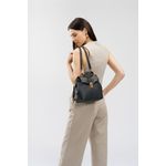 Fashion, accesorii si bijuterii - Femei - Accesorii femei - Genti si rucsacuri femei - Rucsac, Lucky Bees, piele ecologica, negru, 20x10x23 cm, 671LKB1710 - Infinity.ro