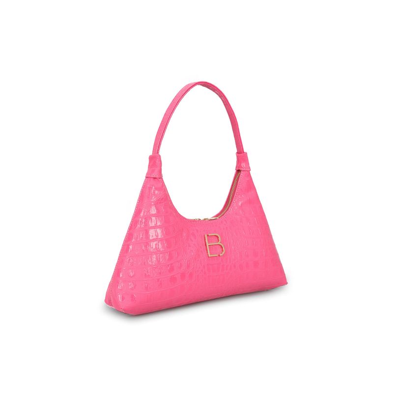 Fashion, accesorii si bijuterii - Femei - Accesorii femei - Genti si rucsacuri femei - Geanta de umar, Lucky Bees, dama, fucsia, 37x6x20 cm, piele ecologica - Infinity.ro