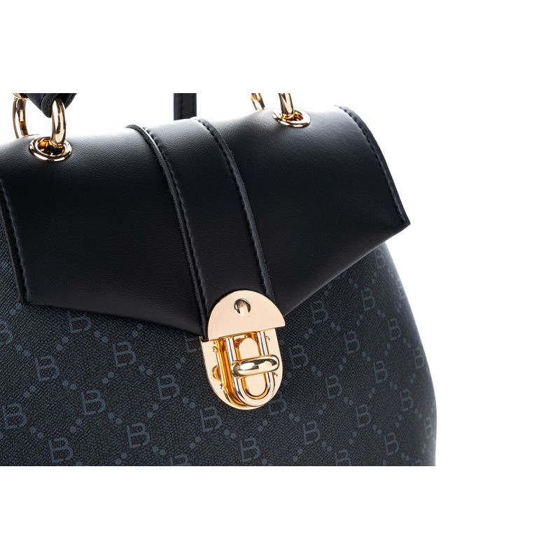Fashion, accesorii si bijuterii - Femei - Accesorii femei - Genti si rucsacuri femei - Rucsac, Lucky Bees, piele ecologica, negru, 20x10x23 cm, 671LKB1710 - Infinity.ro