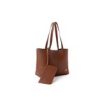 Fashion, accesorii si bijuterii - Femei - Accesorii femei - Genti si rucsacuri femei - Geanta tote, Lucky Bees, piele polivinilica, tan, 33x13x28 cm - Infinity.ro