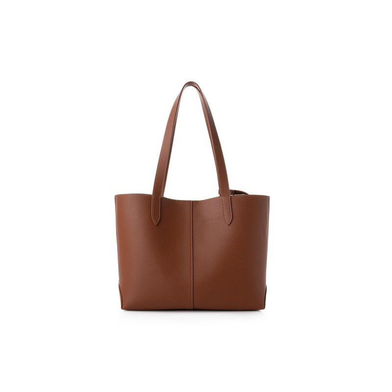 Fashion, accesorii si bijuterii - Femei - Accesorii femei - Genti si rucsacuri femei - Geanta tote, Lucky Bees, piele polivinilica, tan, 33x13x28 cm - Infinity.ro