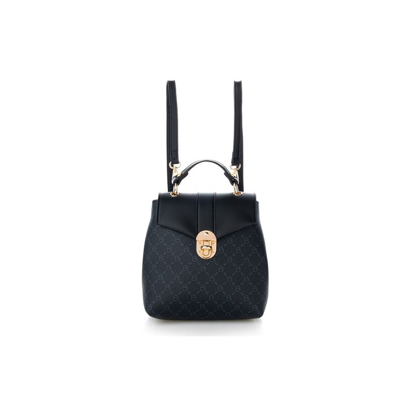 Fashion, accesorii si bijuterii - Femei - Accesorii femei - Genti si rucsacuri femei - Rucsac, Lucky Bees, piele ecologica, negru, 20x10x23 cm, 671LKB1710 - Infinity.ro