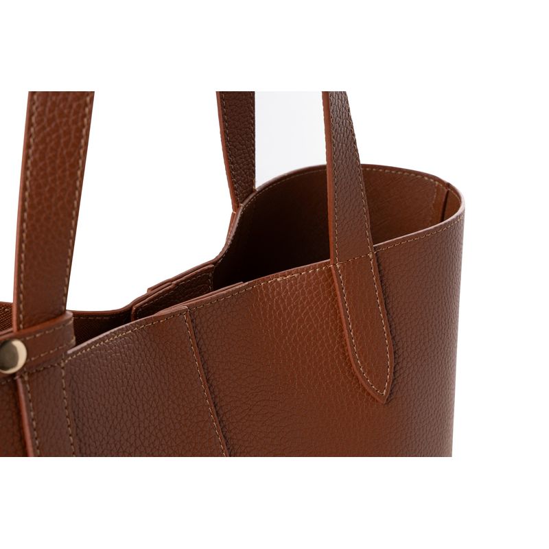 Fashion, accesorii si bijuterii - Femei - Accesorii femei - Genti si rucsacuri femei - Geanta tote, Lucky Bees, piele polivinilica, tan, 33x13x28 cm - Infinity.ro