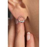 Fashion, accesorii si bijuterii - Femei - Bijuterii femei - Cercei femei - Cercei stud, Heliophilia, femei, argint 925, rose gold, diametru 9.6 mm, antialergic - Infinity.ro