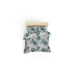 Casa si Gradina - Textile si covoare - Lenjerii de pat - Seturi de lenjerie - Set cuvertura de pat dublu, L'essentiel Maison, alb verde galben, 200x220 cm, 65% bumbac 35% poliester, lavabil la masina - Infinity.ro