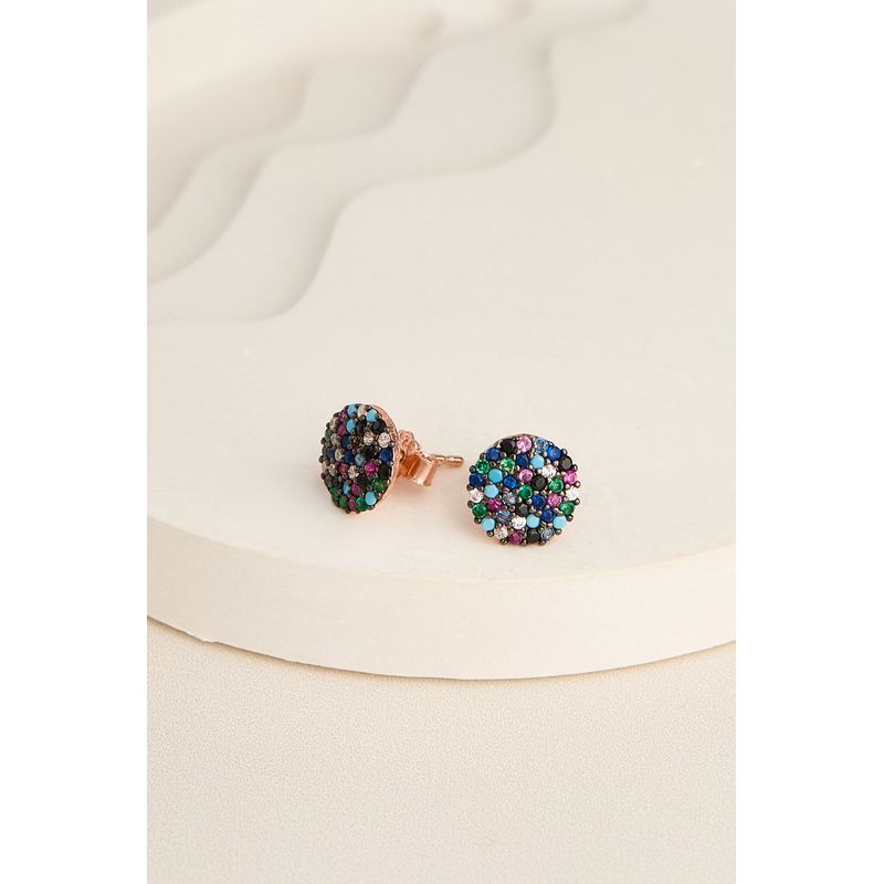 Fashion, accesorii si bijuterii - Femei - Bijuterii femei - Cercei femei - Cercei, Heliophilia, femei, argint 925, rose gold, lacuire rodiu, latime 0,5 cm - Infinity.ro