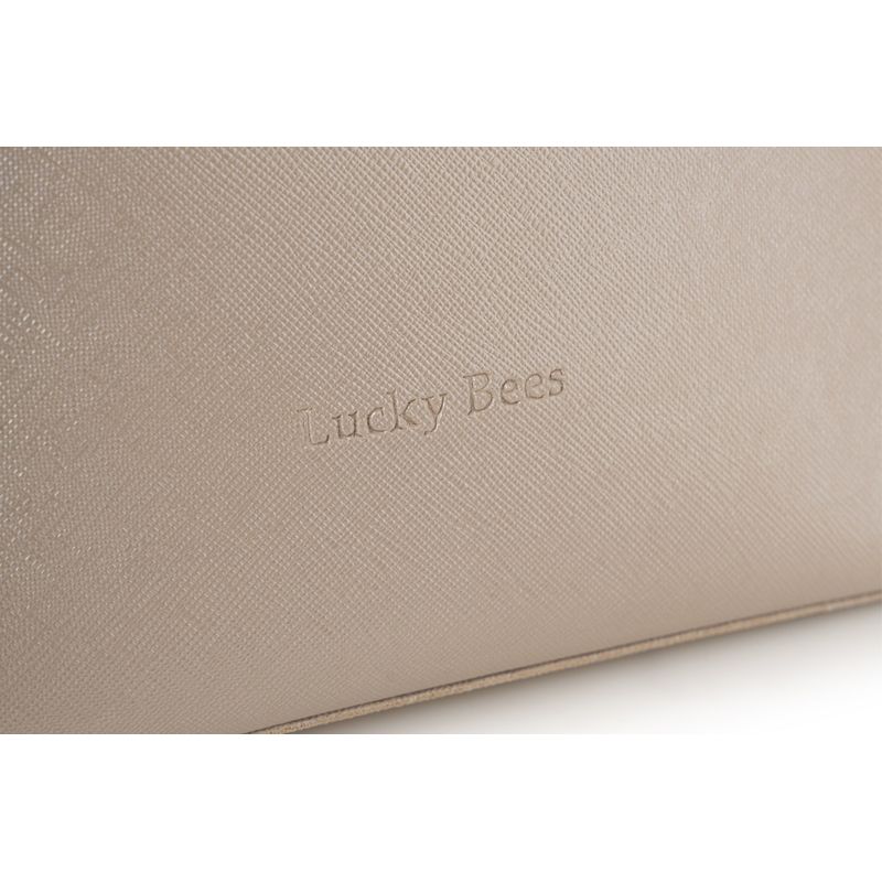 Fashion, accesorii si bijuterii - Femei - Accesorii femei - Genti si rucsacuri femei - Geanta de mana, Lucky Bees, piele polivinilica, auriu, 28x13x22 cm - Infinity.ro