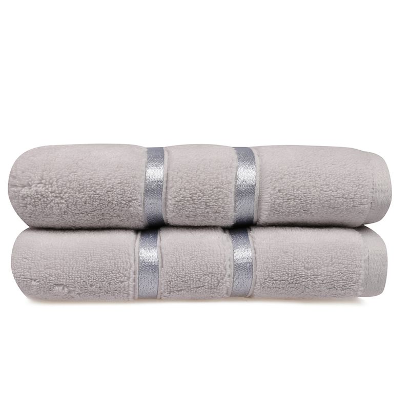 Casa si Gradina - Textile si covoare - Textile baie - Prosoape - Set prosoape de maina, L'essentiel Maison, albastru deschis si gri deschis, 50x90 cm, 100% microcoton, 2 bucati - Infinity.ro